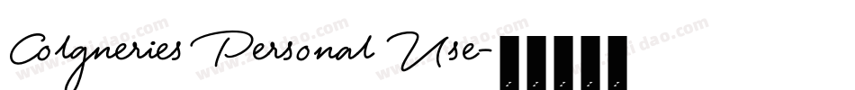 Colgneries Personal Use字体转换